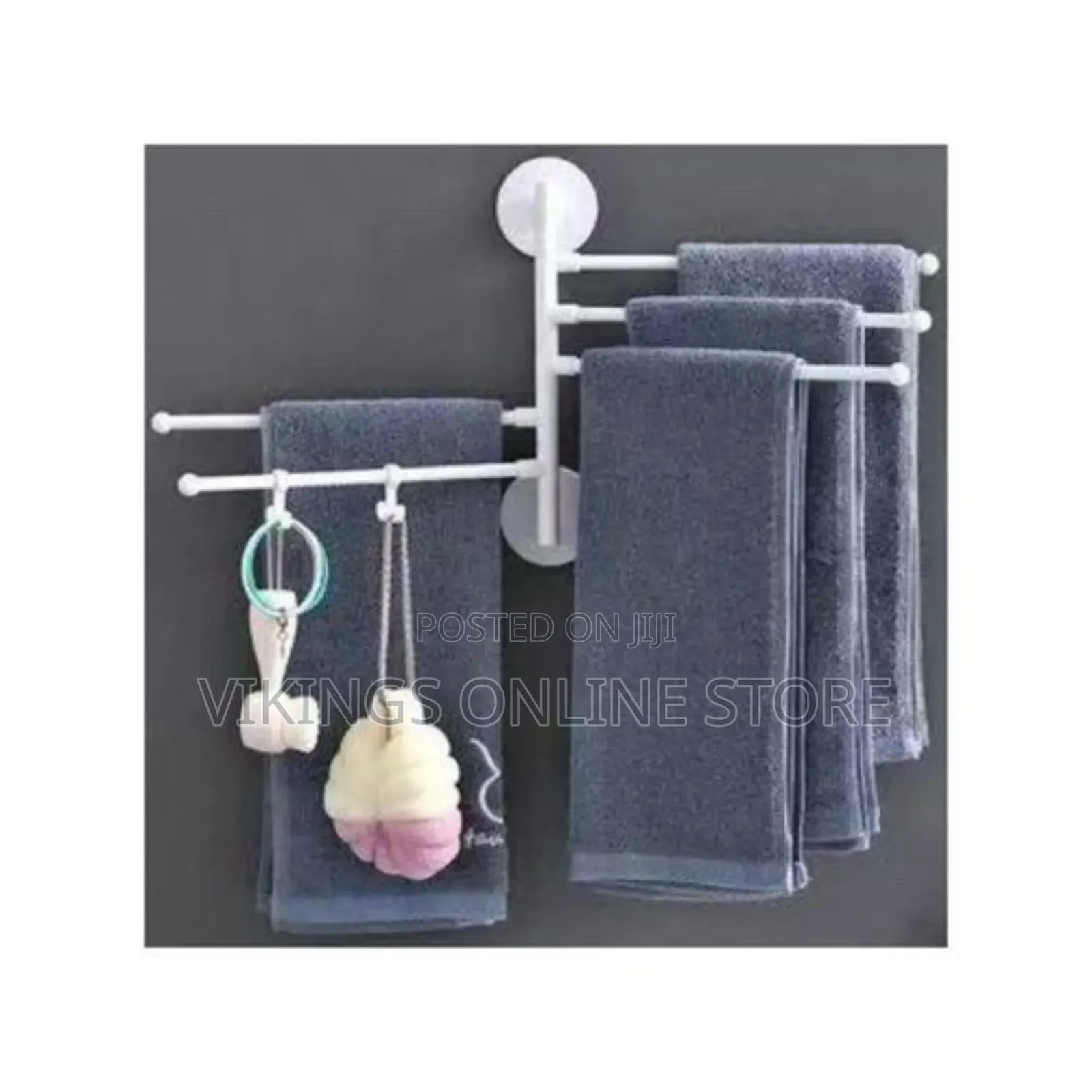 Kichen Wall Mount Bath Towel Holder Swing Out Rack Stand,