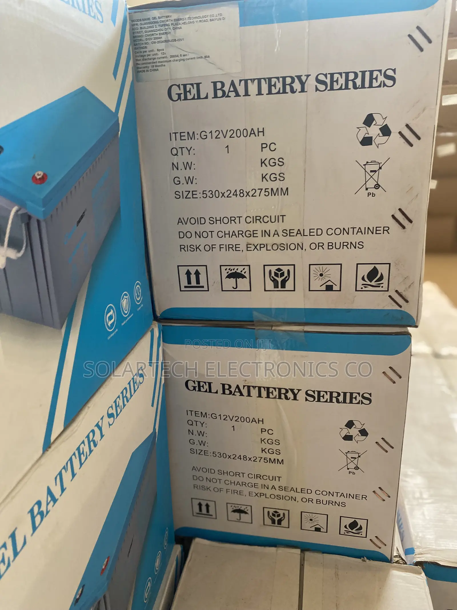 200ah Solar GEL Batteries Cworth Power.
