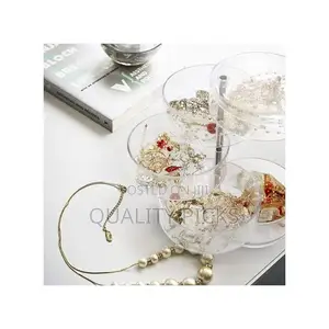 Rotating Jewelry Box Earrings Hair Storage Rack