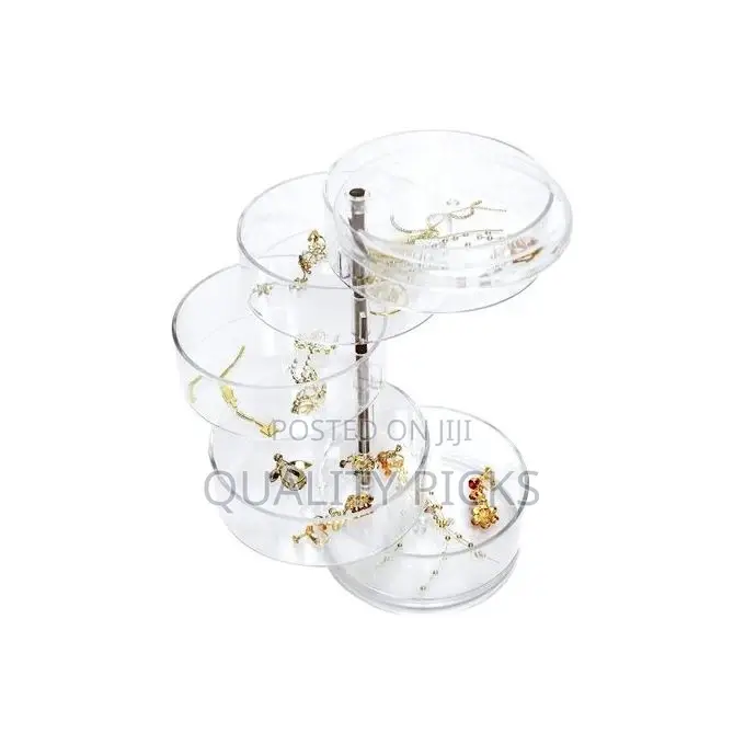 Rotating Jewelry Box Earrings Hair Storage Rack