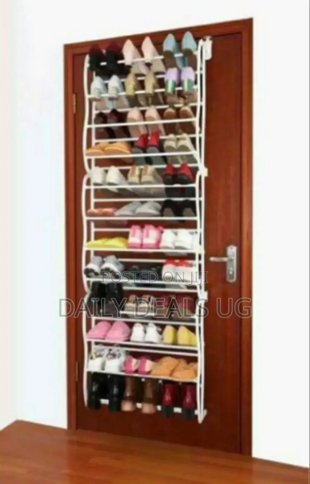 Over the Door Metallic Shoe Rack