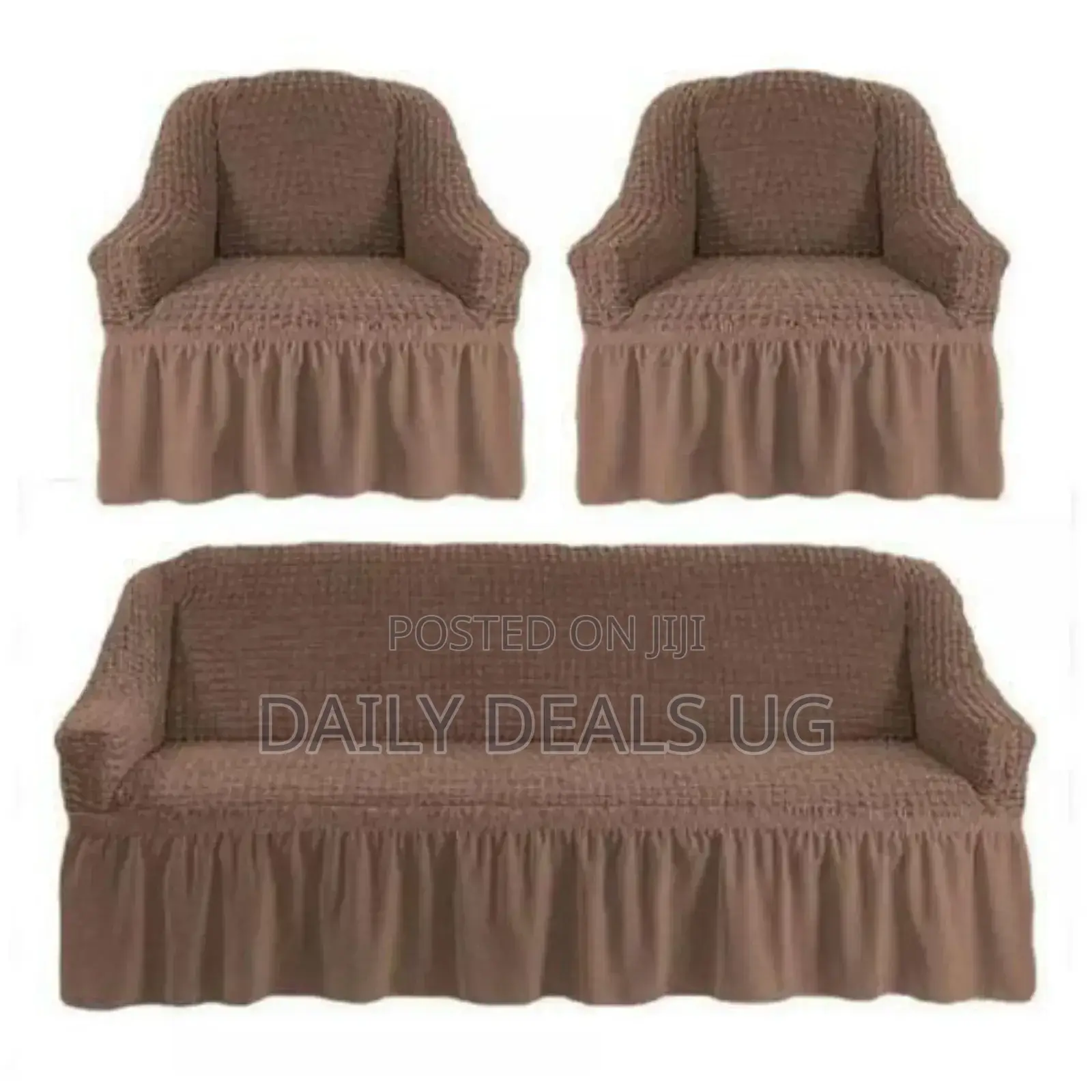 Elastic Brown Sofa Cover