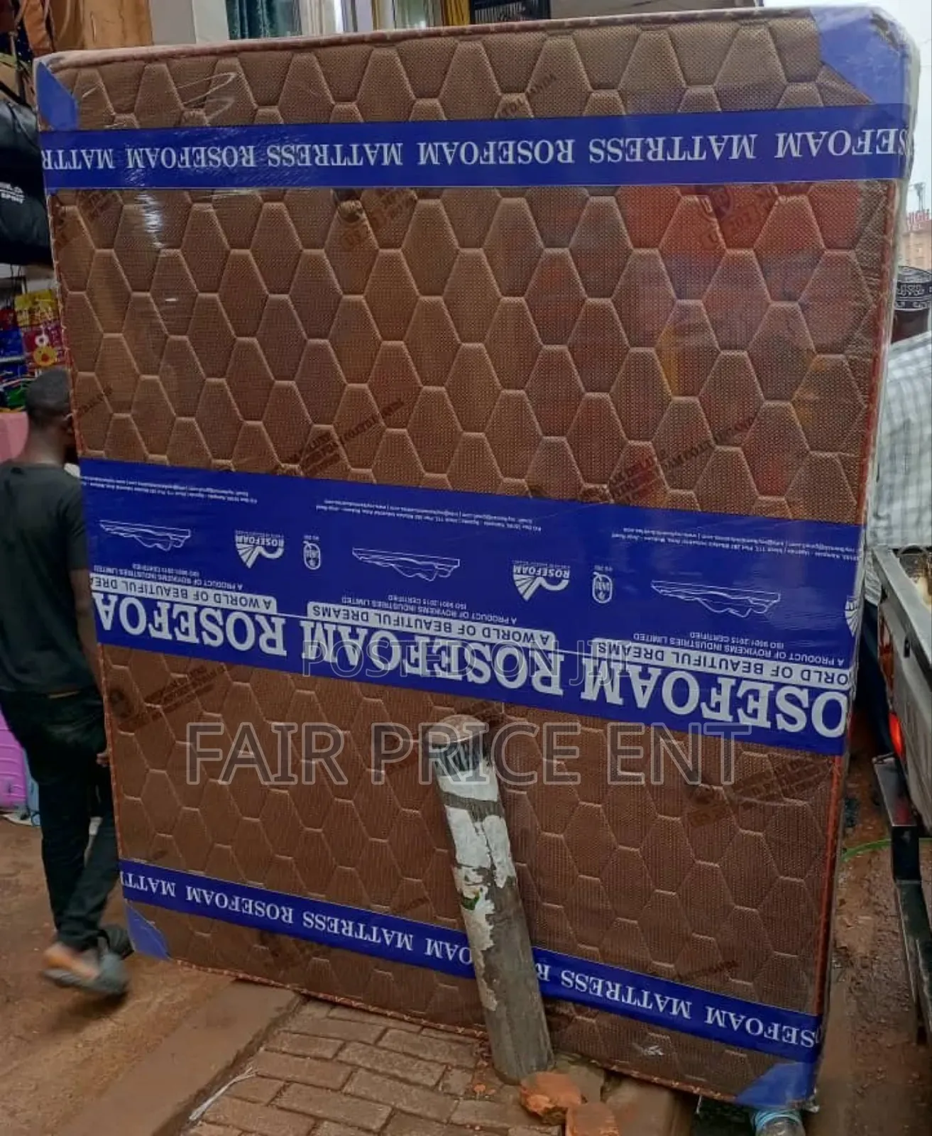High Density Rosefoam Mattress.5*6*8inches.( Brown)