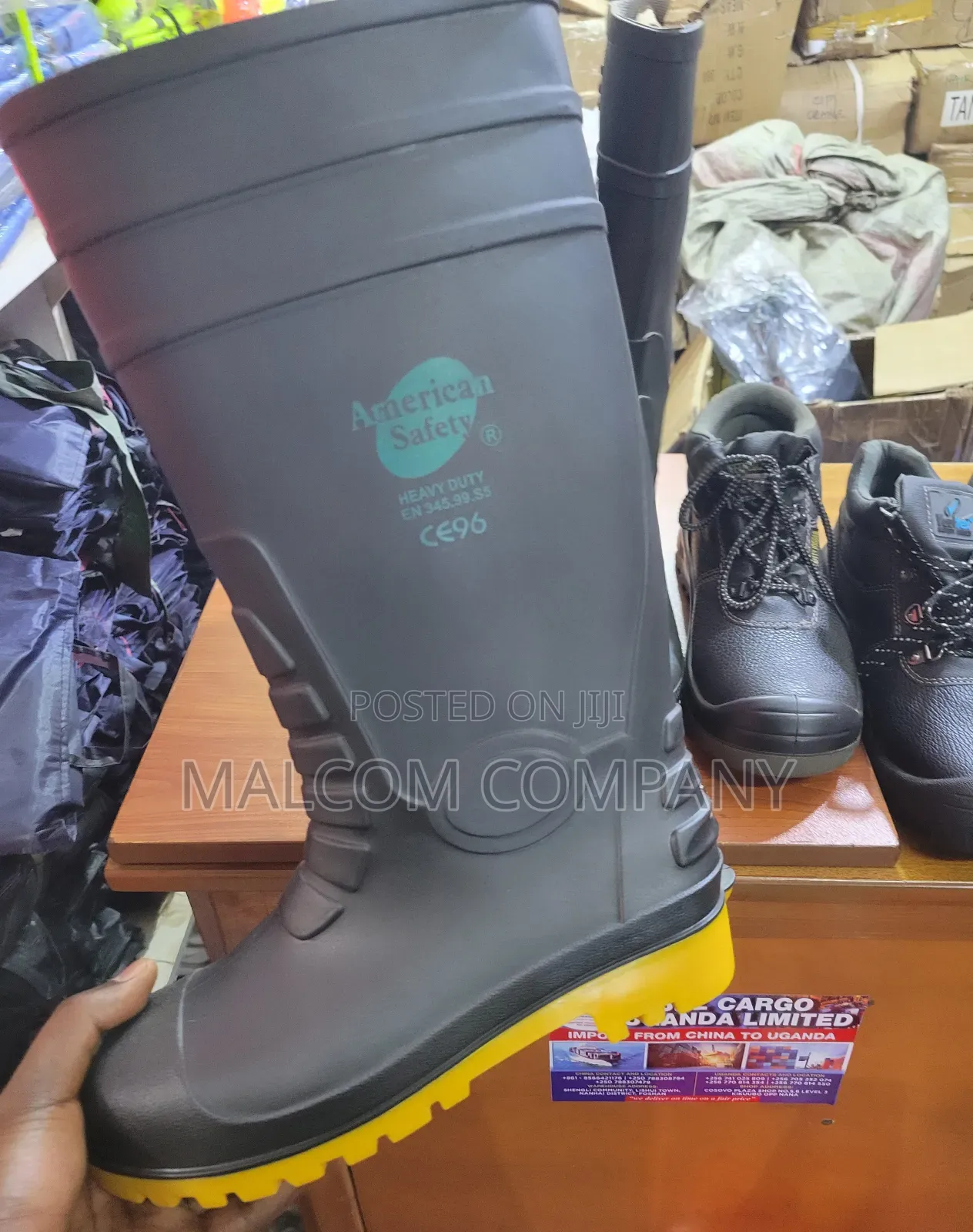 American Safety Gum Boots With Steel Toe.