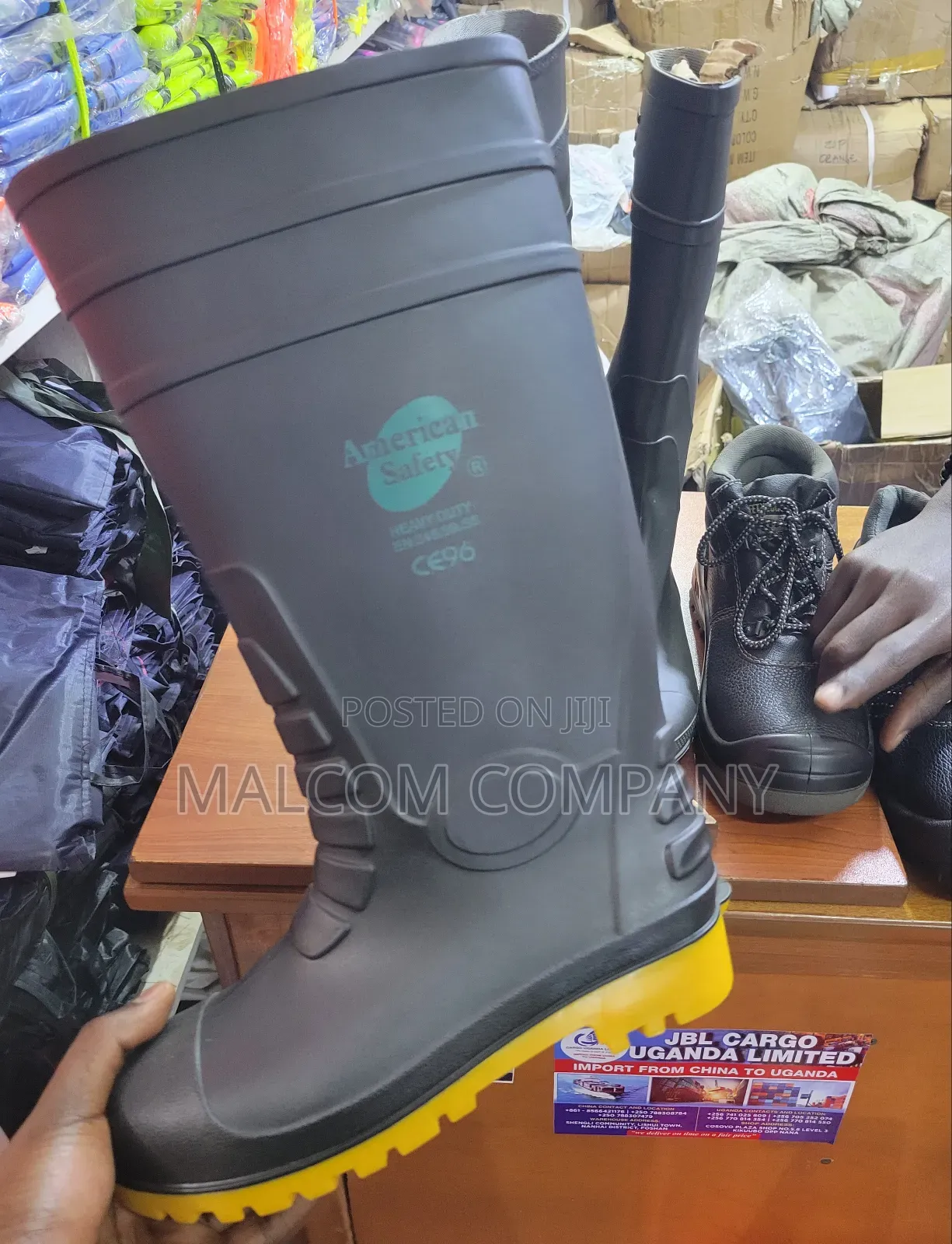 American Safety Gum Boots With Steel Toe.