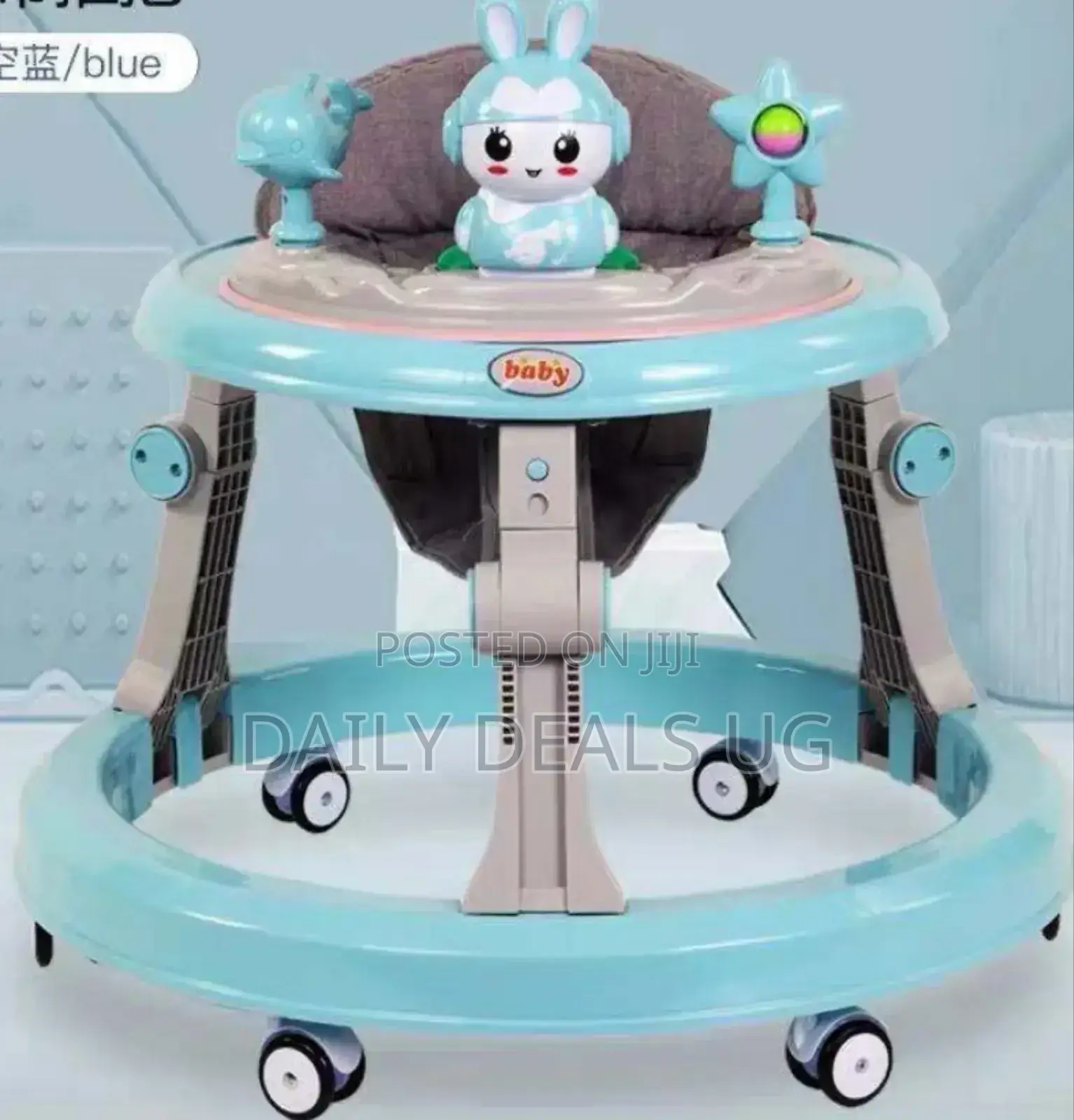 Light Blue Round Baby Walker