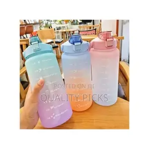 1.5L Time Marked Fitness Jug Outdoor Frosted Water Bottle