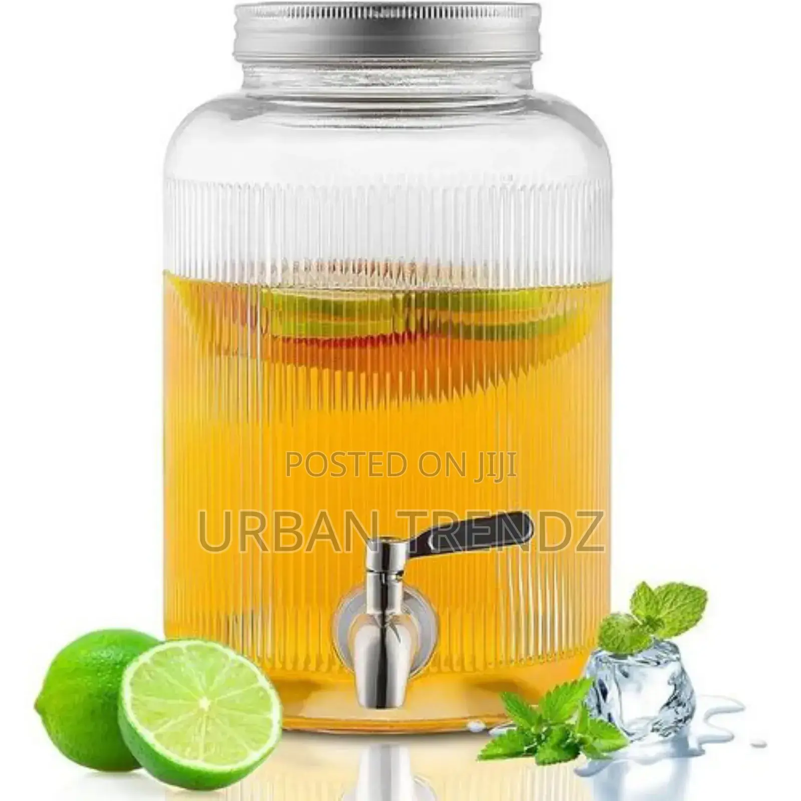 6 Liters Water Juice Beverage Glass Dispenser With Stand