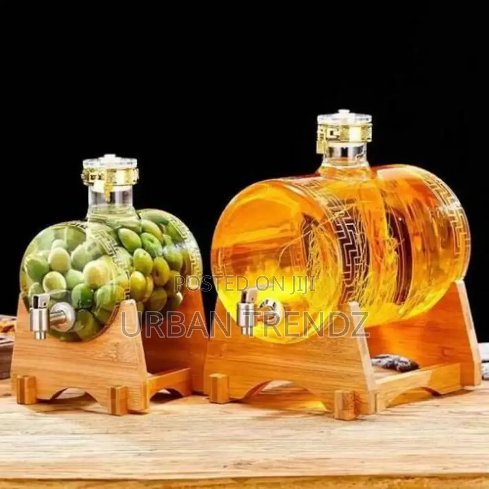 Thickened Glass Large Drinks Dispenser on Stable Sturdy