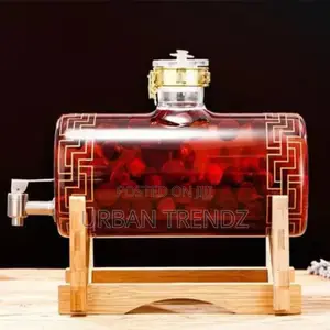 Thickened Glass Large Drinks Dispenser on Stable Sturdy