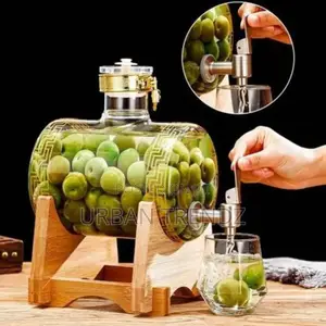 Thickened Glass Large Drinks Dispenser on Stable Sturdy