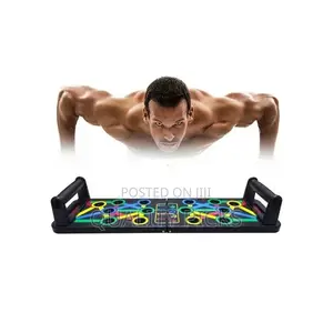 Foldable Push Up Board Rack for Fitness, Black