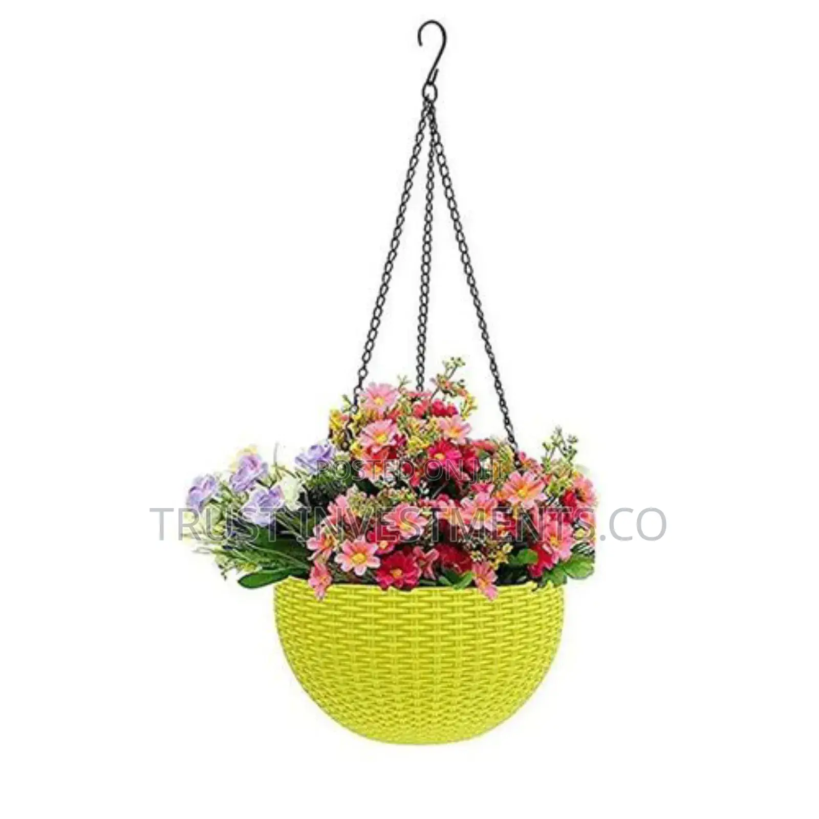 Plastic Woven Hanging Planter for Flowers Decoration Plants-