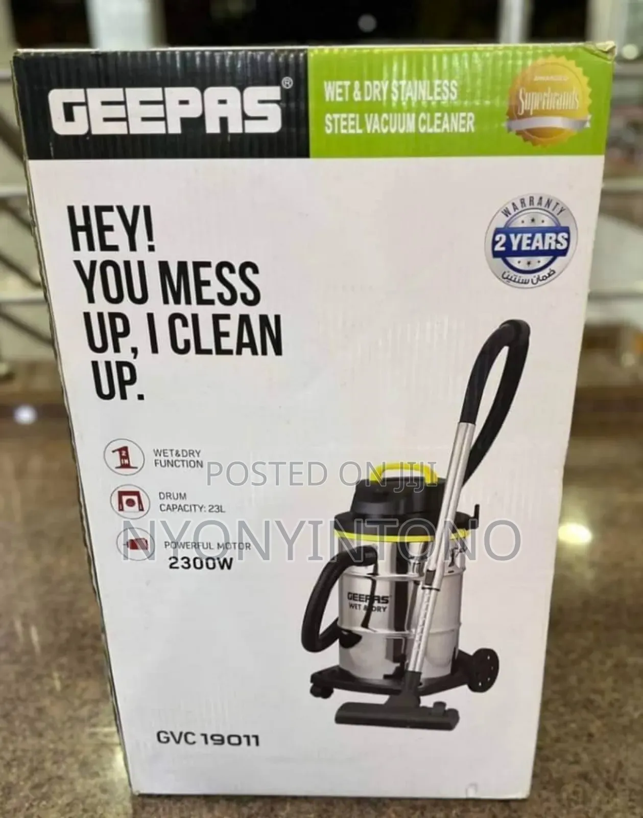 Geepas Wet and Dry Vacuum Cleaner With 2years Warranty.