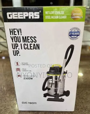 Geepas Wet and Dry Vacuum Cleaner With 2years Warranty.