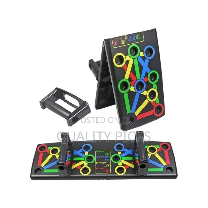 Foldable Push Up Board Rack for Fitness, Black