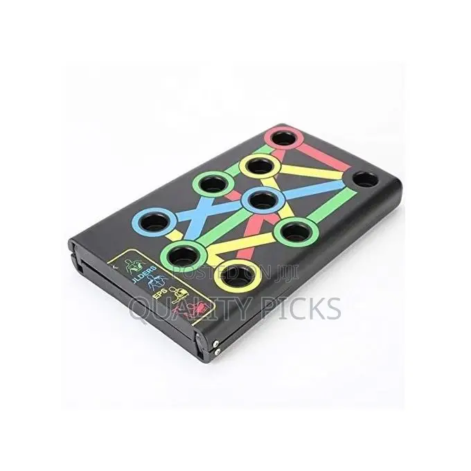 Foldable Push Up Board Rack for Fitness, Black