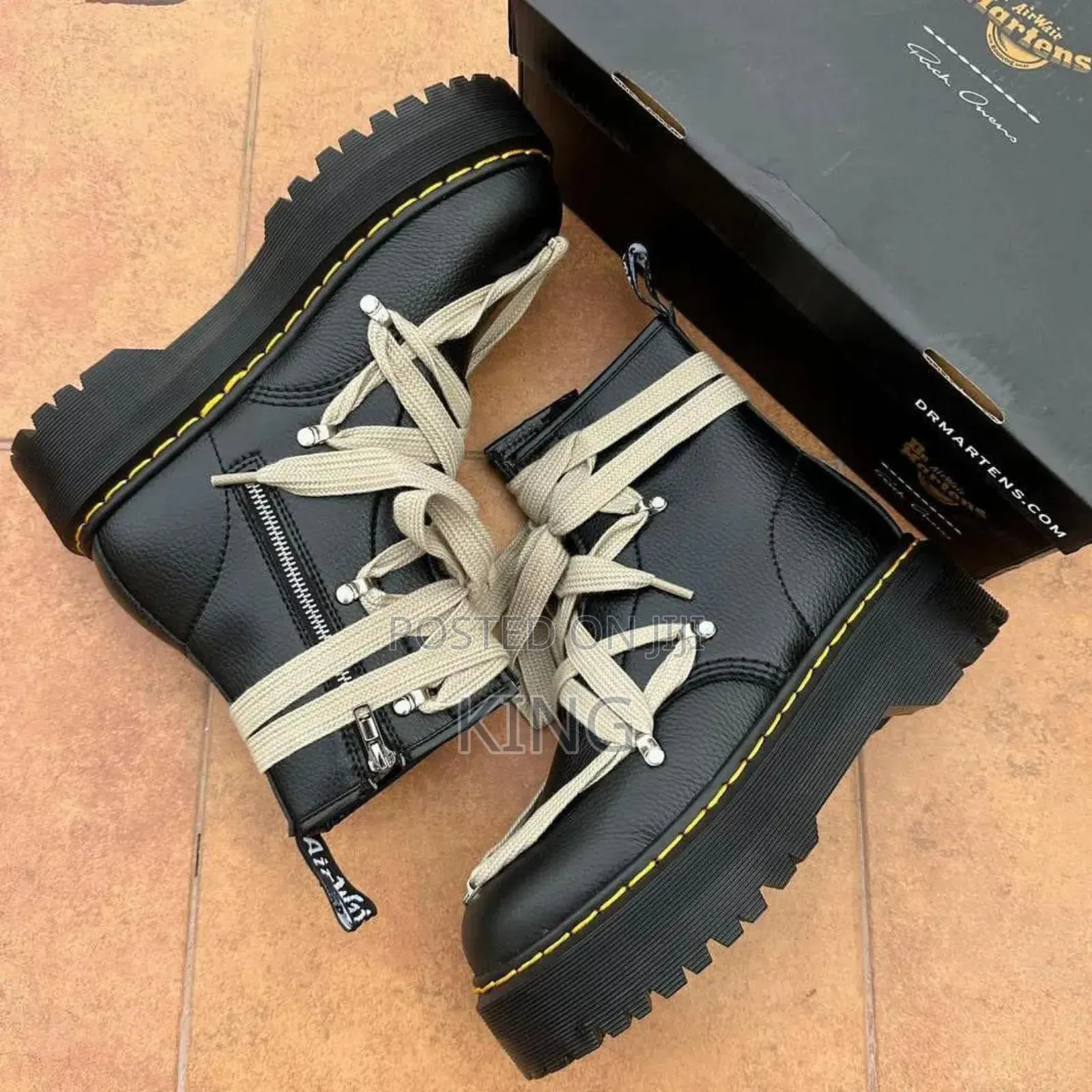 Dr. Martens 1460 Quad Leather Platform Boot Rick Owens