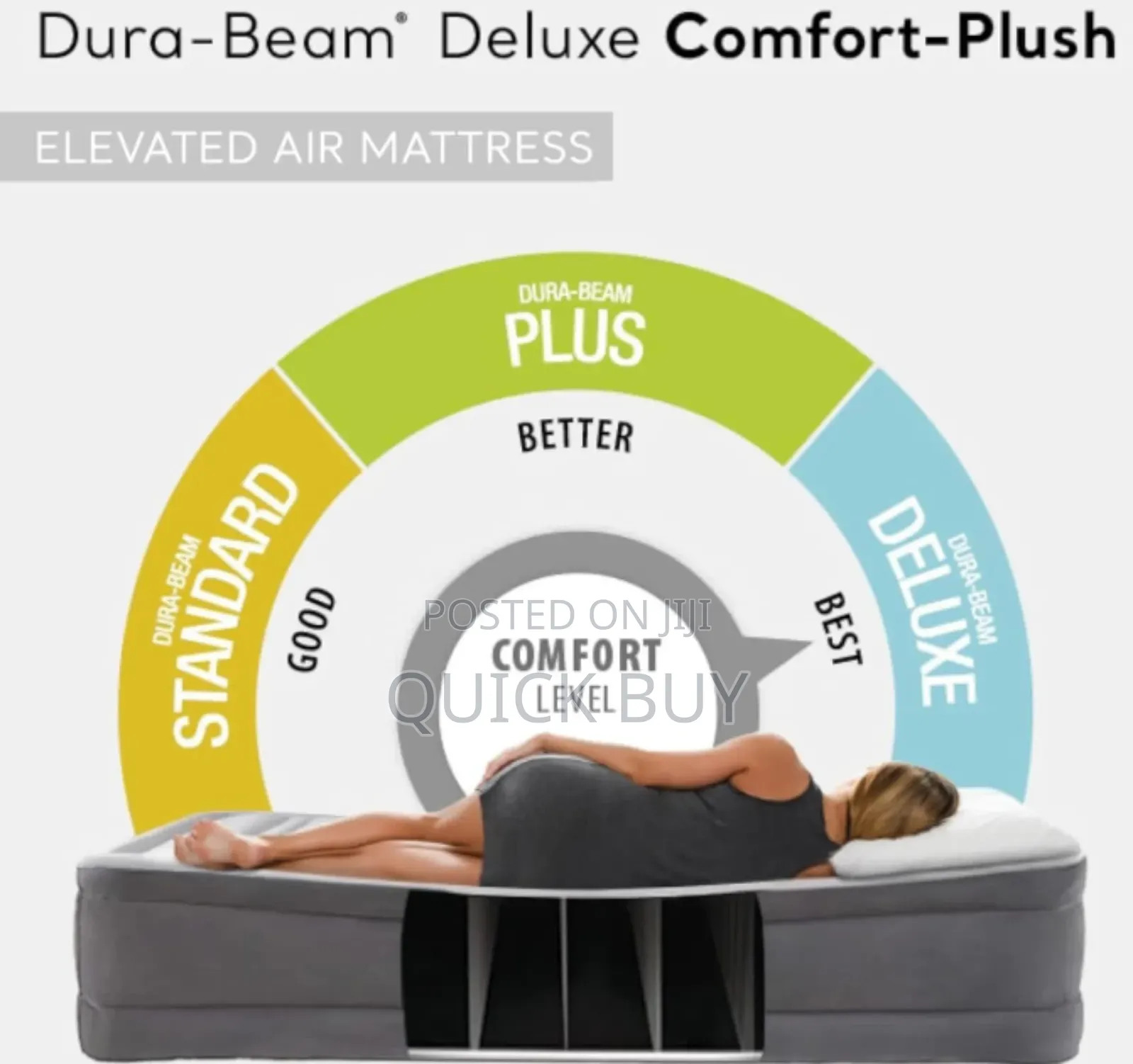 Dura- Beam Deluxe Comfort Plush High Rise Air Mattress