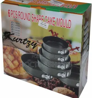 Round Shaped Spring Form Nonstick Aluminum Baking Tin (6pcs)