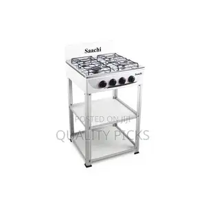 Saachi 4 Burner Gas Stove Cooker With 2 Shelves Stands