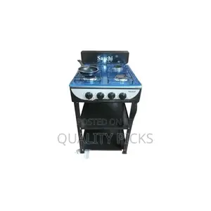 Saachi 4 Burner Gas Stove Cooker With 2 Shelves Stands