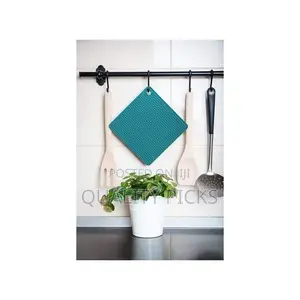 4 PC Square Silicone Trivet Pot Holders Drying Non-Slip Mats