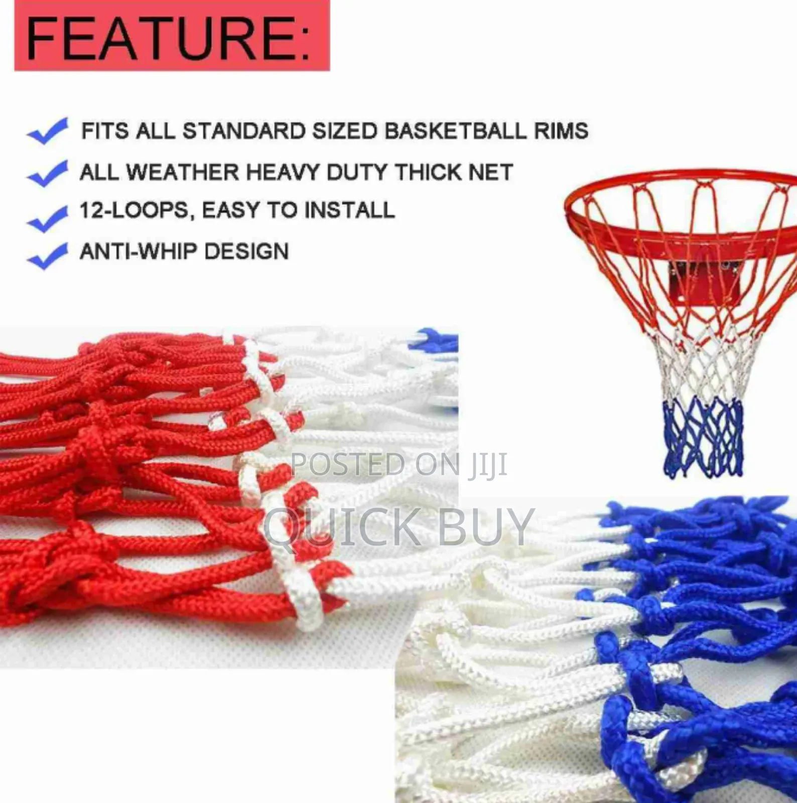 All Weather Professional Heavy Duty Basketball Net