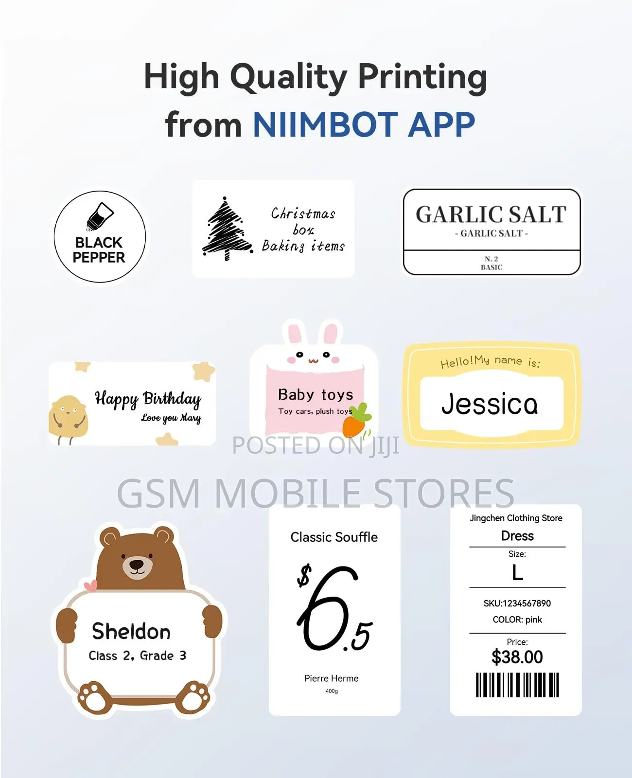 NIIMBOT B1 Label Maker, Bluetooth Portable Label Printer