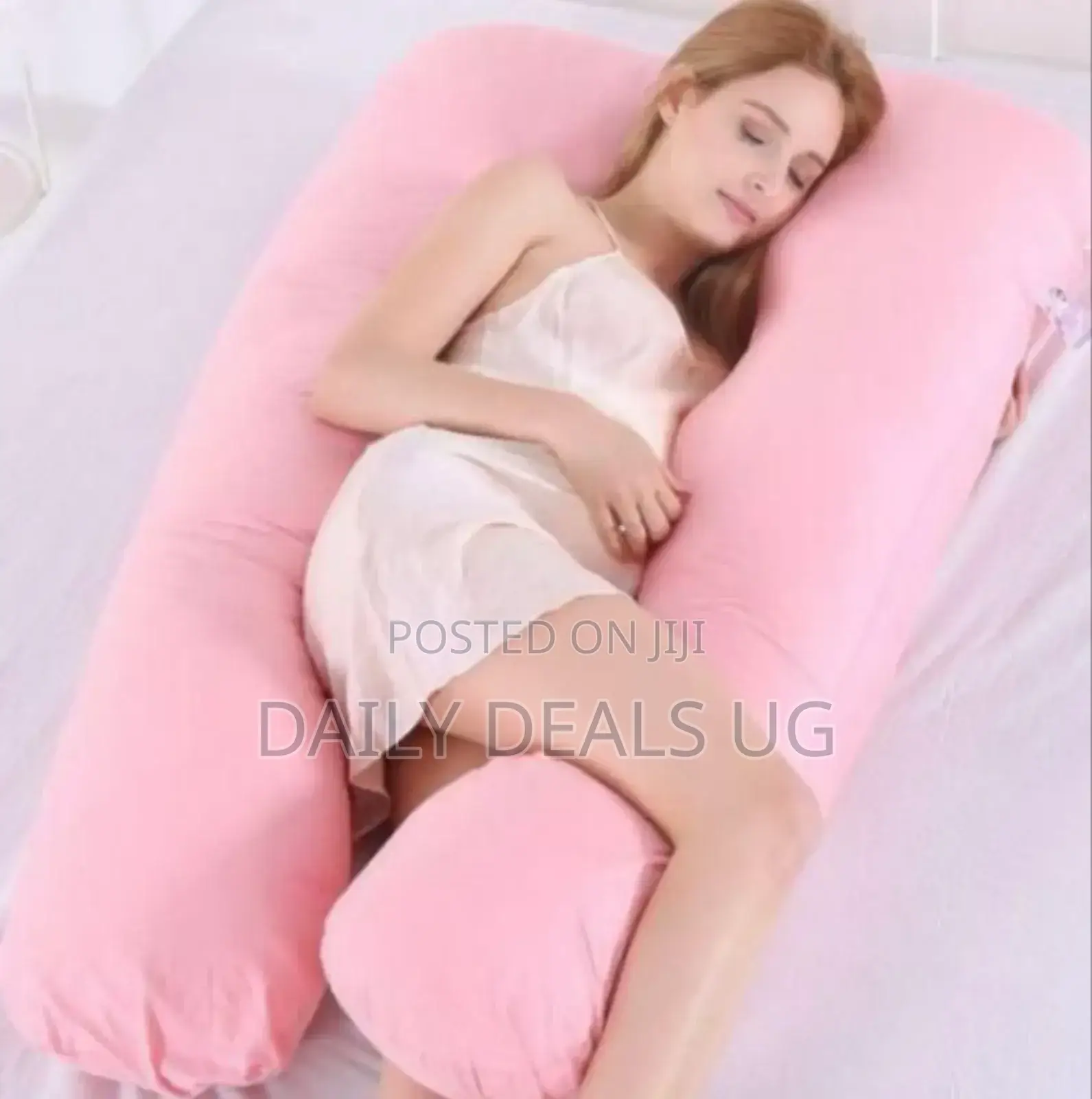 Woman Pink Pregnancy Pillow