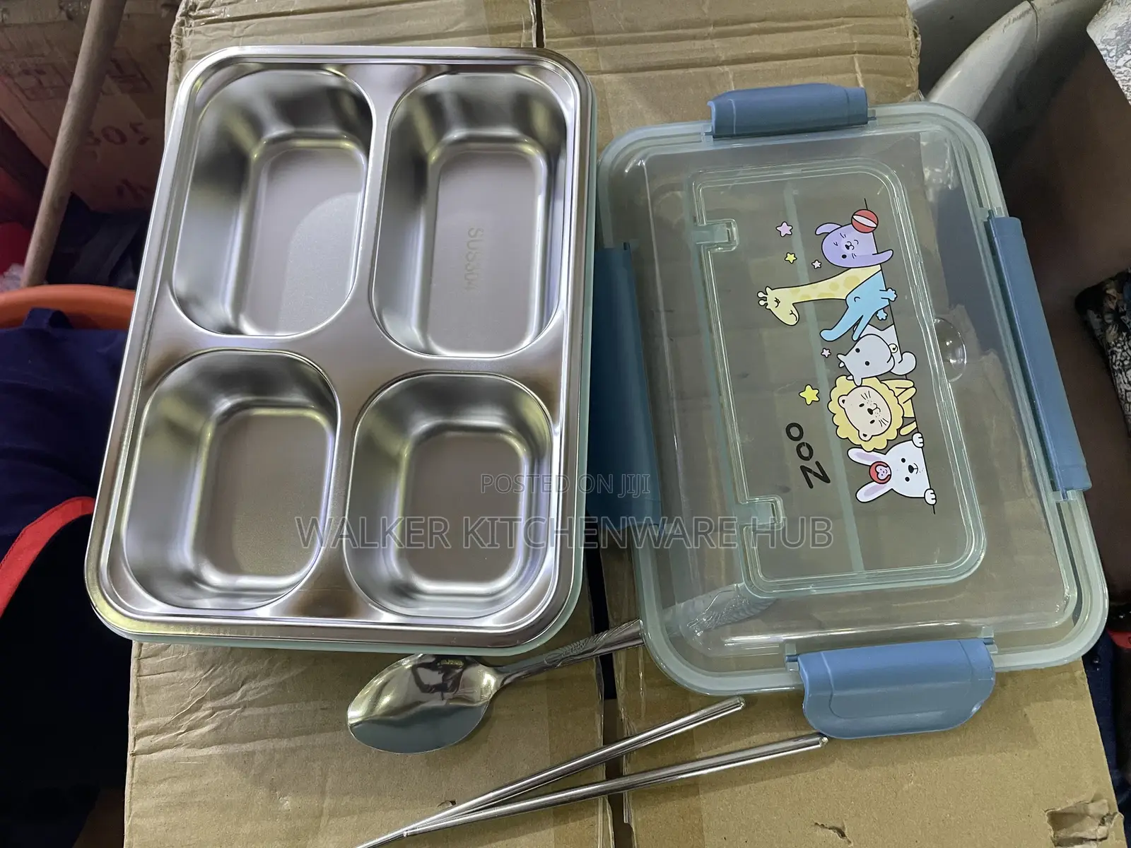 304 Partitioned Lunchbox With Spoon