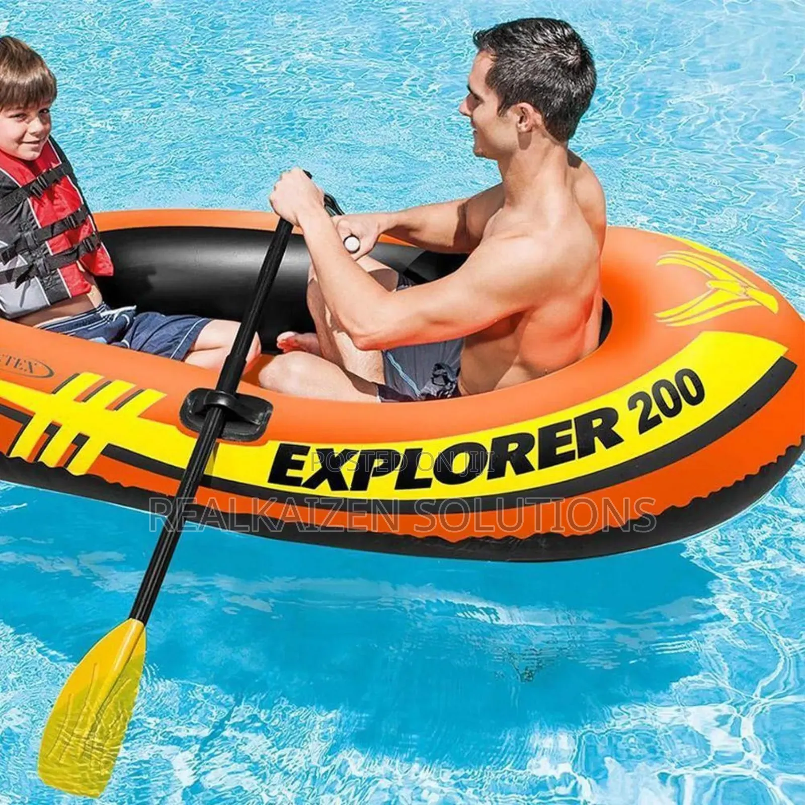 INTEX 2pc Yellow French Boat Oars | Paddles 122cm