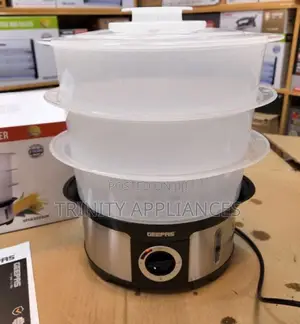 Geepas 12L 3 Tier Food Steamer GFS63025UK