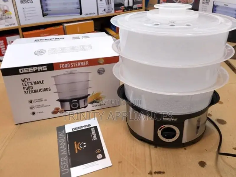 Geepas 12L 3 Tier Food Steamer GFS63025UK