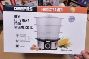 Geepas 12L 3 Tier Food Steamer GFS63025UK