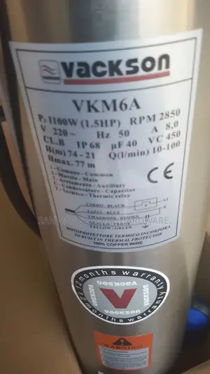 77m,(1.5hp)Submersible Water Pumps(Sucks From Down)