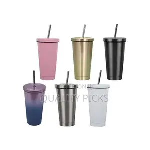 Stainless Steel 500ml Coffee Mug With Lid Tea Cup Thermos