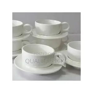 6 Pieces of Cuppucino Coffee Cups and Saucers