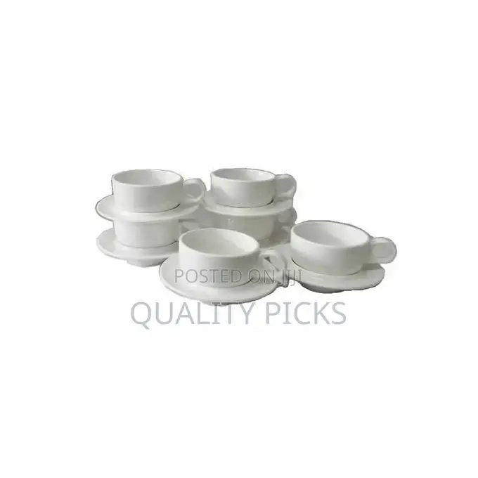 6 Pieces of Cuppucino Coffee Cups and Saucers