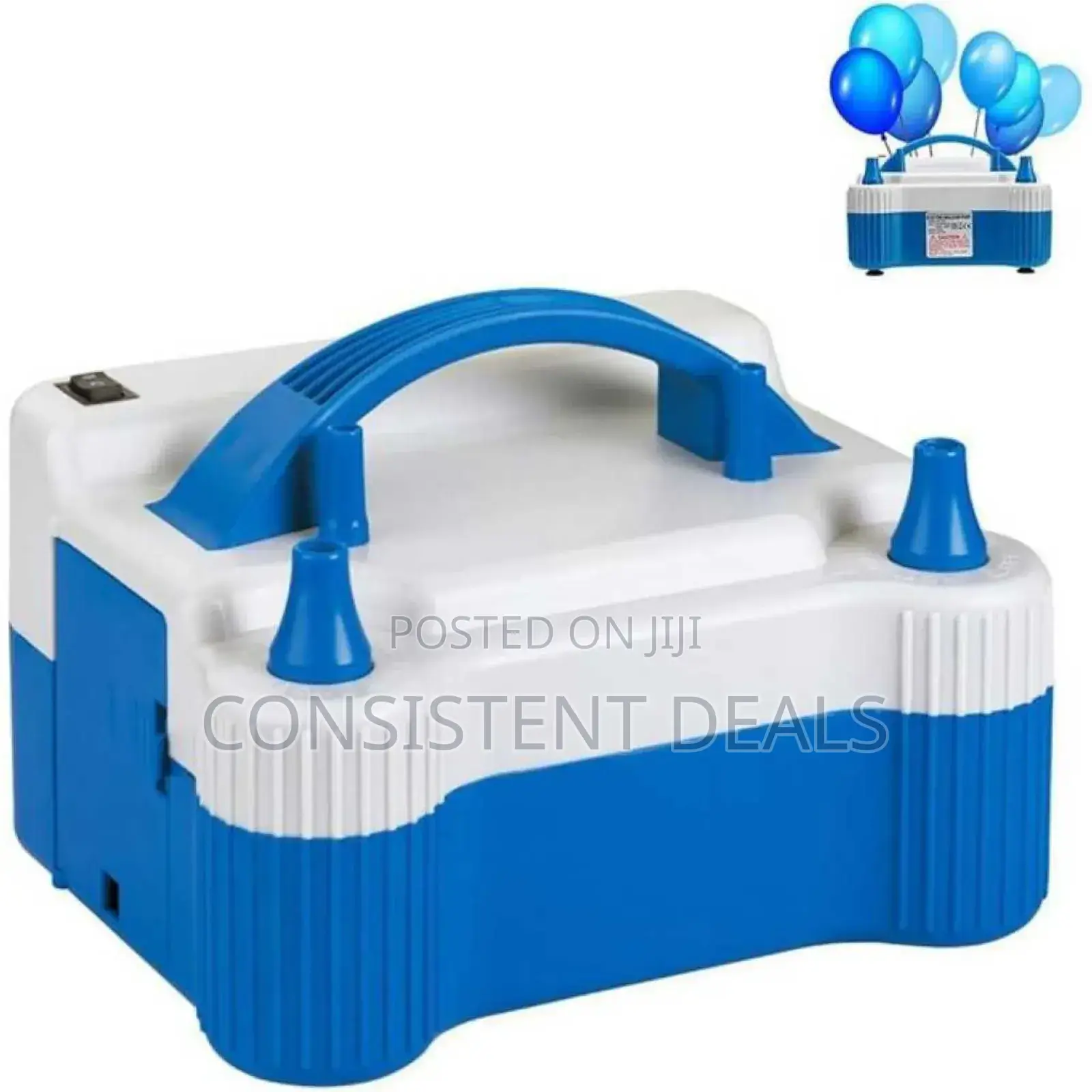 Dual Nozzle Electric Plastic Balloon Air Inflator Pump