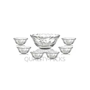 7 Piece Fruit Salad Serving Dishes/Bowls Set-Colourless