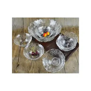 7 Piece Fruit Salad Serving Dishes/Bowls Set-Colourless
