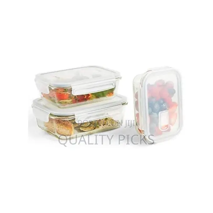 3 Piece Food Safe Microwave Oven Safe Glass