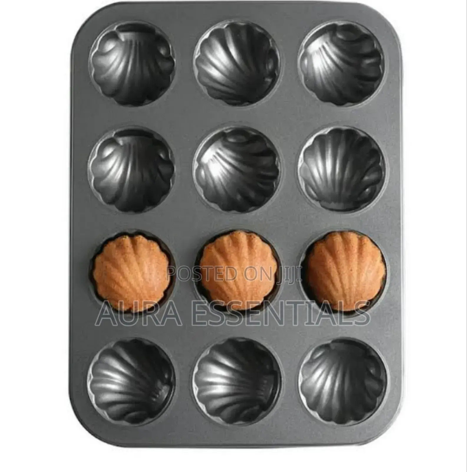 Shell Shaped Griddle 12 Holes Carbon Steel Mold