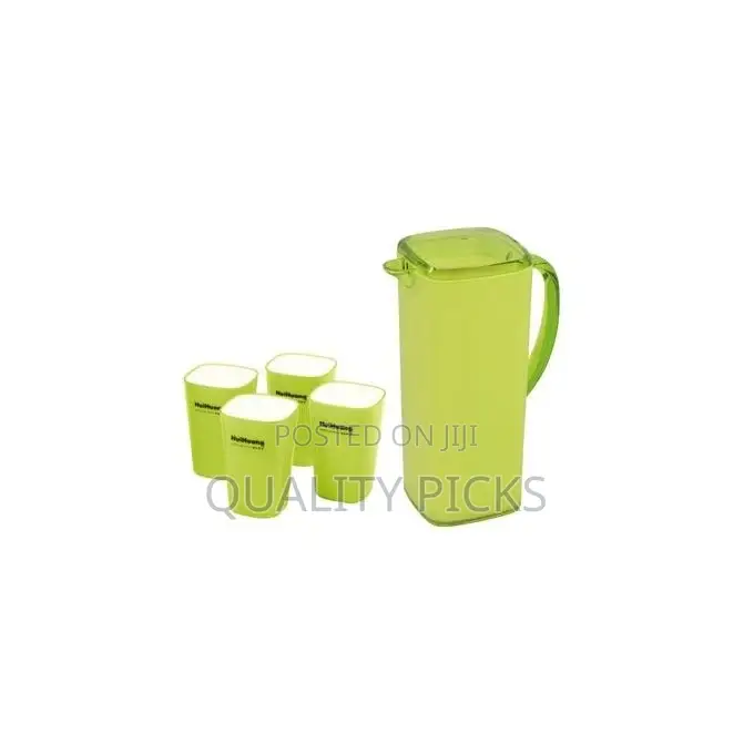 4 Piece Melamine Juice Tumbler Cups and 1 Piece Jug