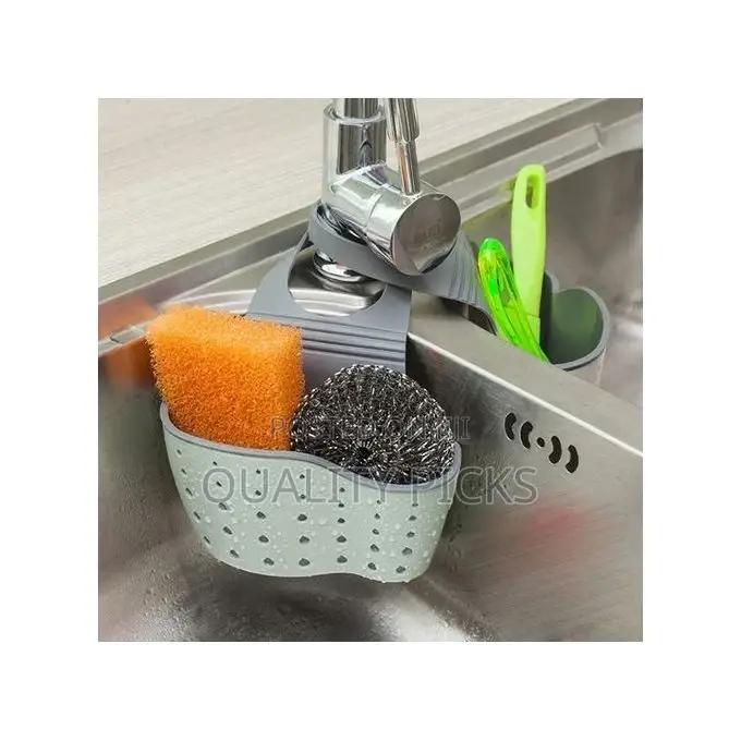 Kitchen Sink Hanging Soap Dish,Sponge Drainer Storage Basket