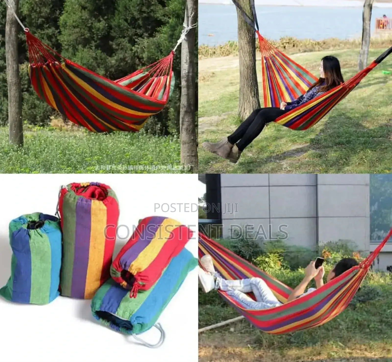 Thickened Canvas Multicolor Camping Hammock