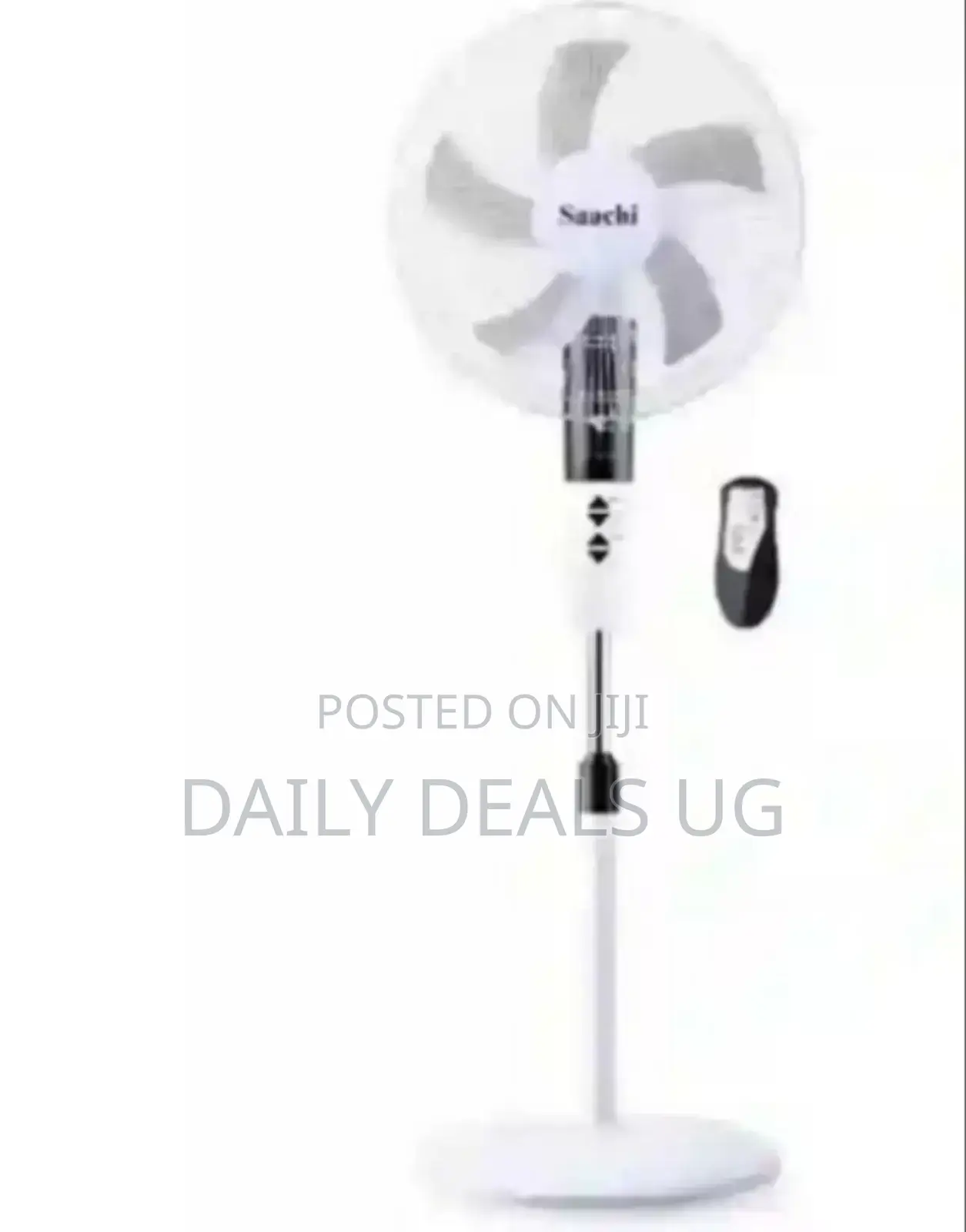 White Saachi Stand Fan