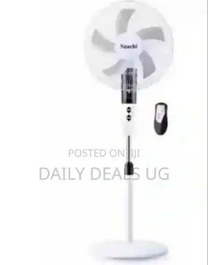 White Saachi Stand Fan