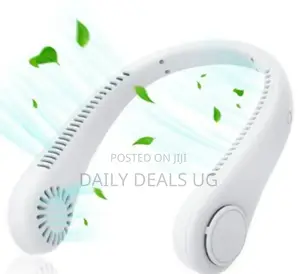 White Wireless Portable Neck Fan
